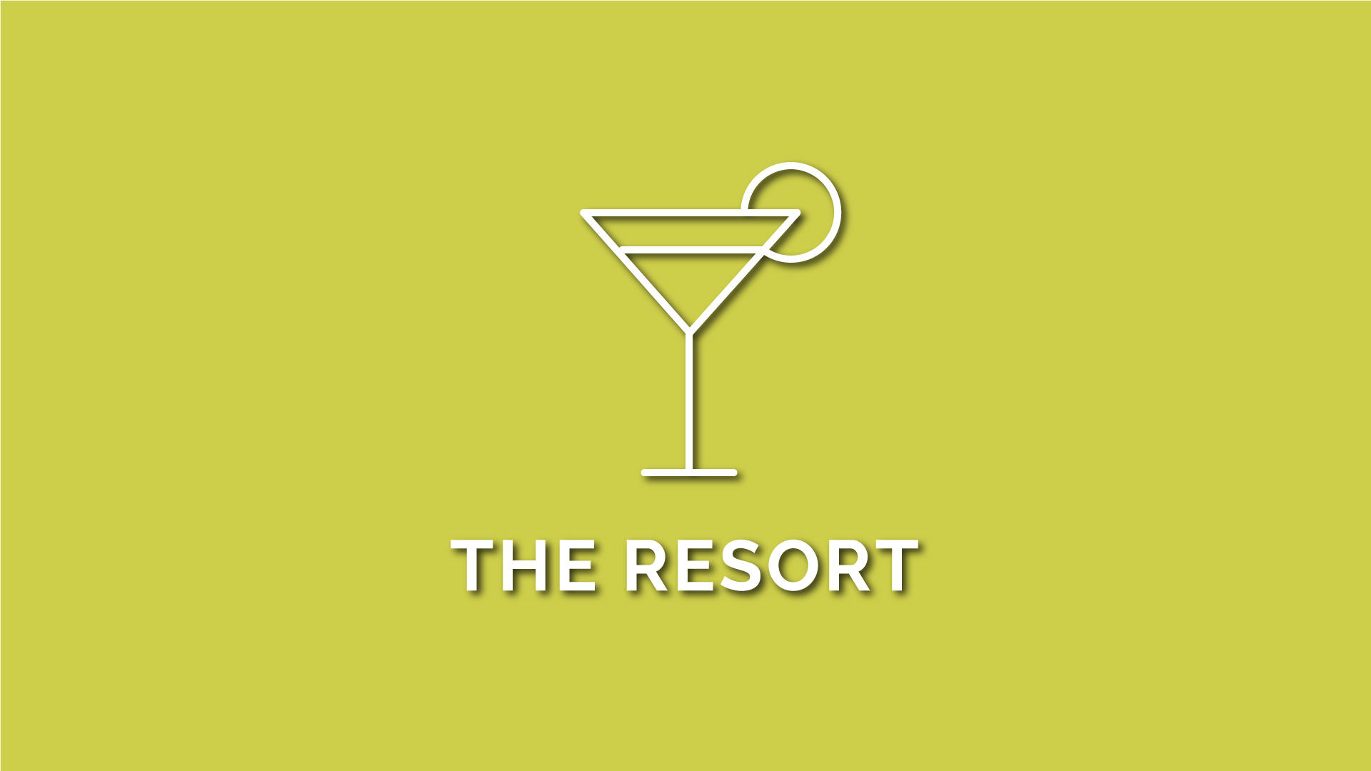 martini glass with citrus slice on bright green background