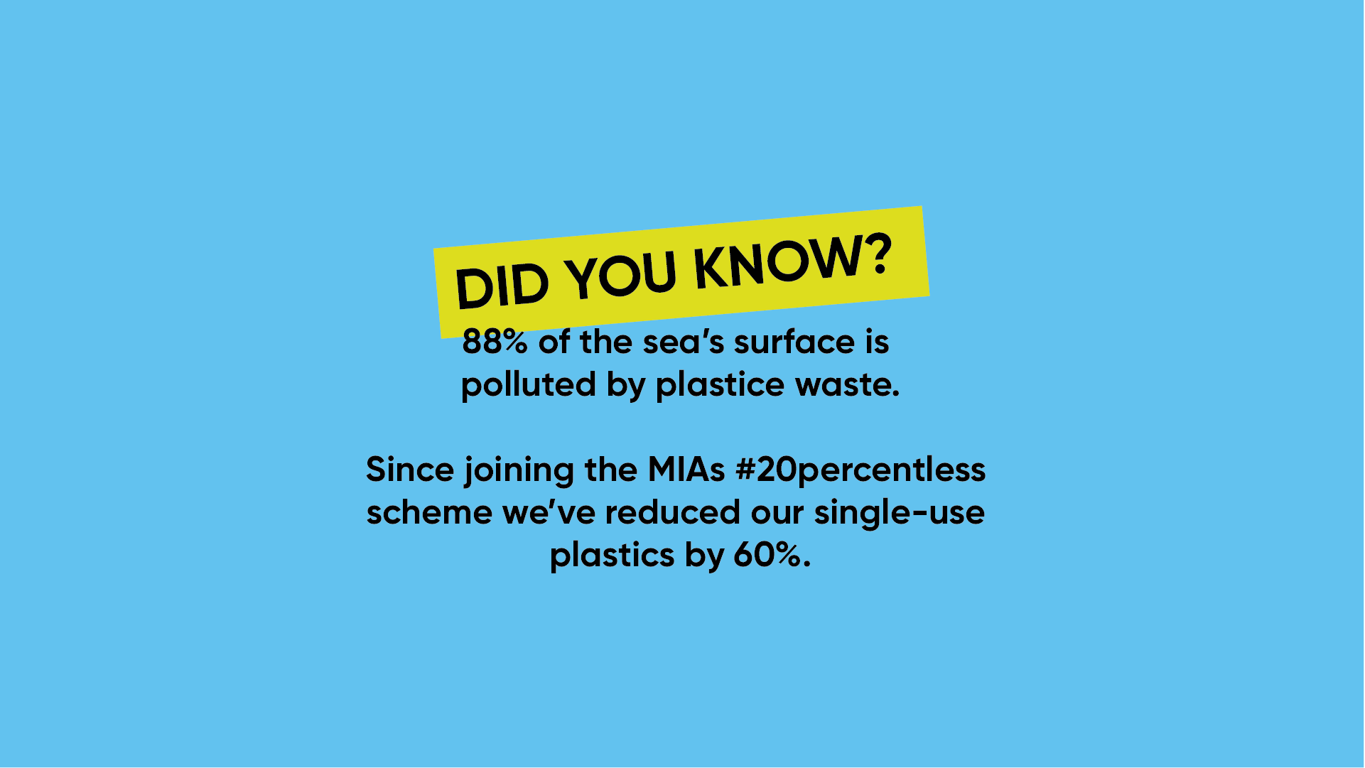did you know plastic pollutes eighty eight percent of sea