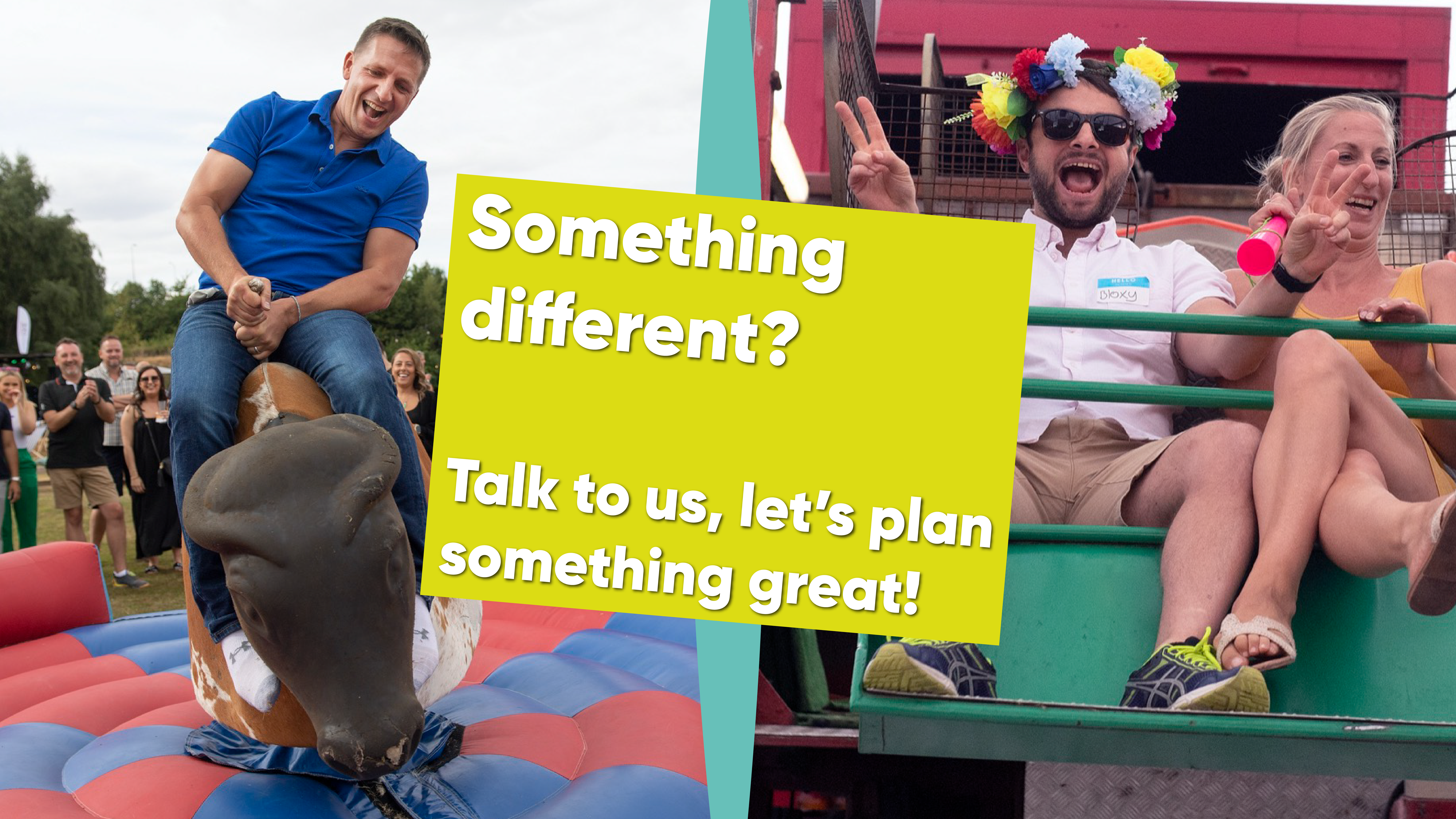 man riding mechanical bull people having fun on ride