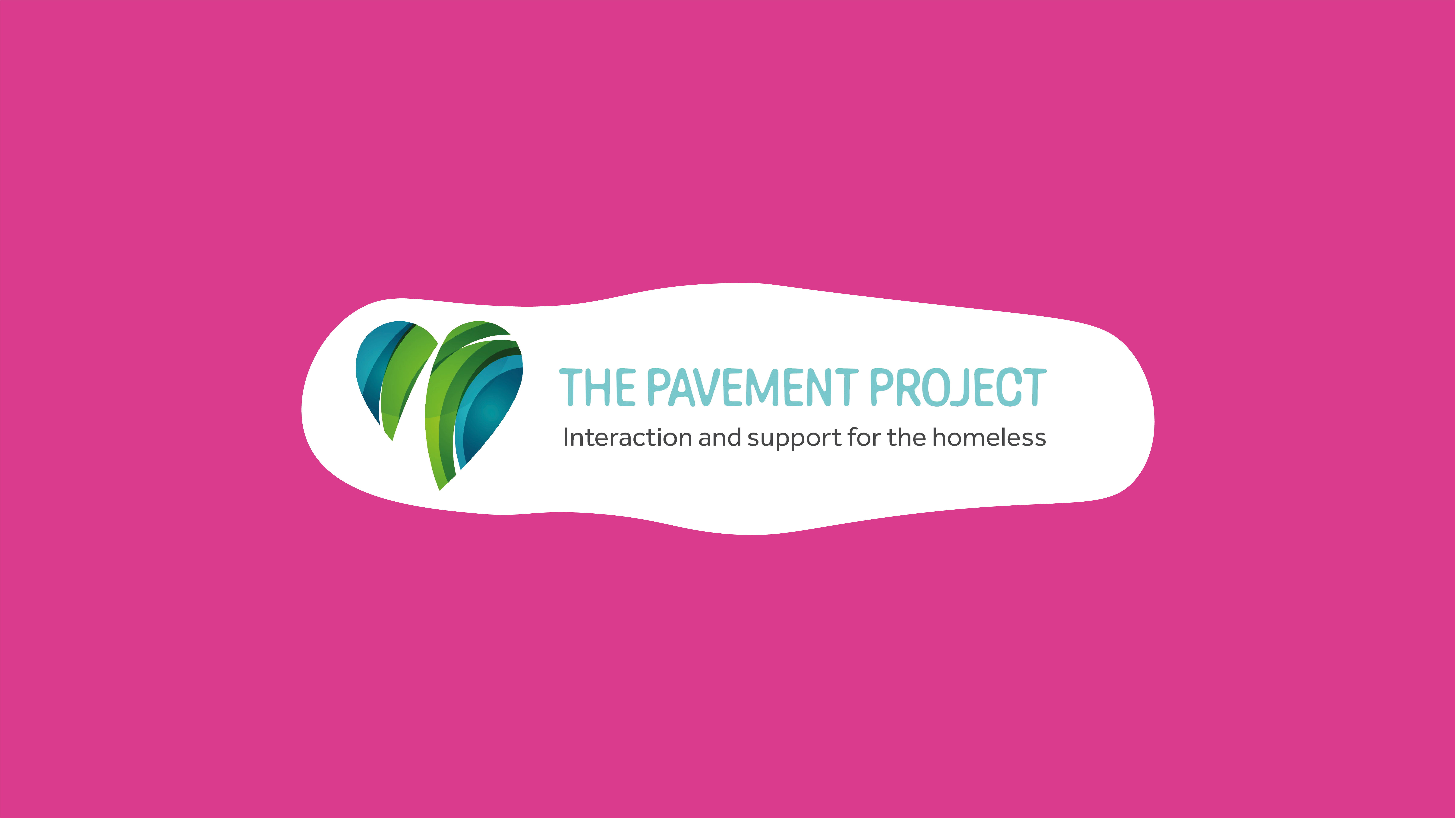 heart shaped logo with text the pavement project support for