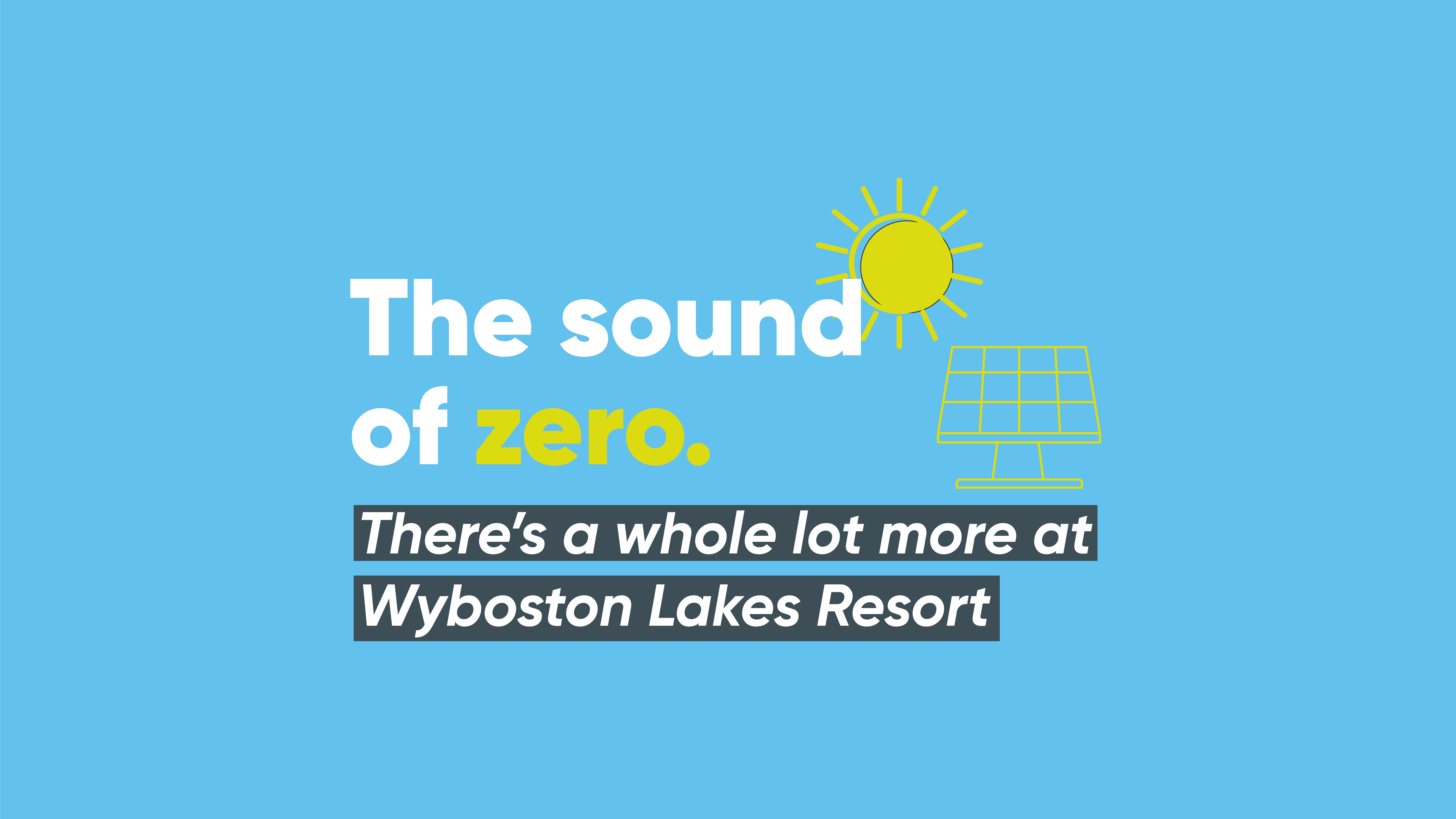 the sound of zero with sun and solar panel icons